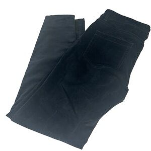 CeCe Black Velour Velvet Trouser Skinny Pant SZ 28/6 Minimalist Fall Career Goth